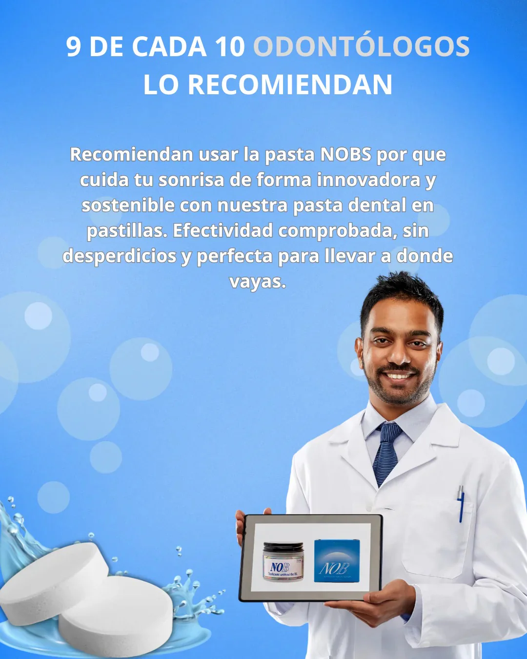 NOBS-PASTA DENTAL EN TABLETAS.